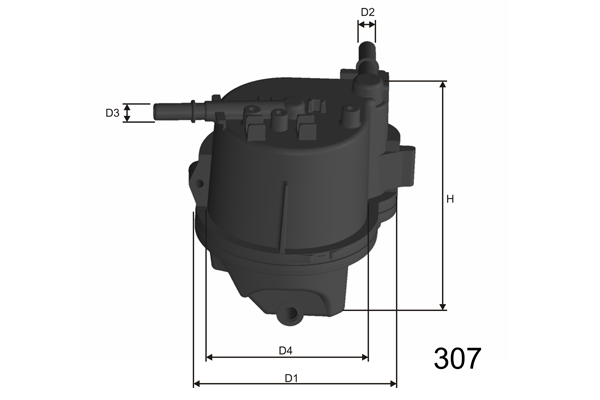 FILTRE A GASOIL C1/C2/C3 NEMO XSARA PSA 1007 106/206 BIPPER 1.4
