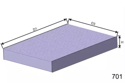 Filtre, air de l''habitacle - HB254C